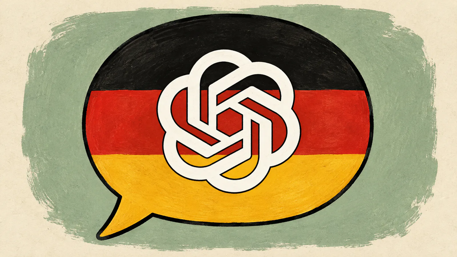Eine deutsche ChatGPT Sprechblase