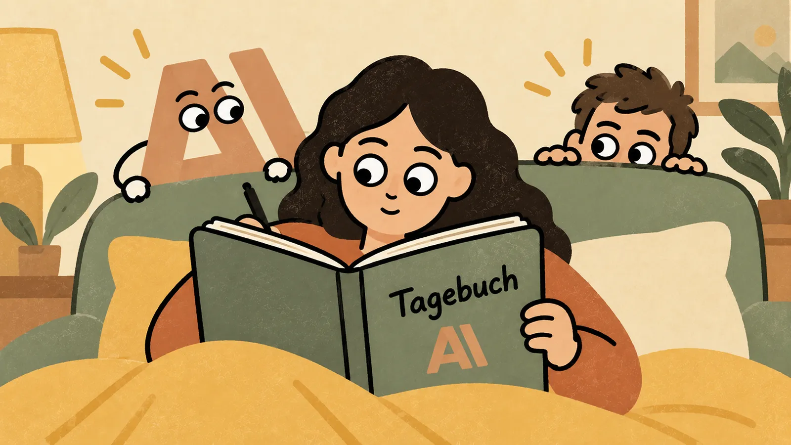 Eine Frau schreibt Tagebuch