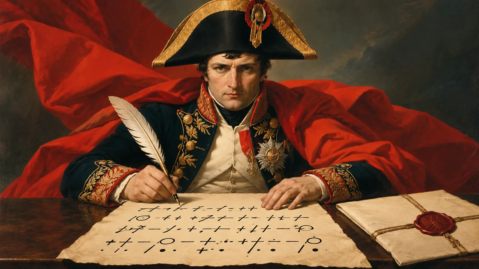 Napoleon schreibt einen Brief