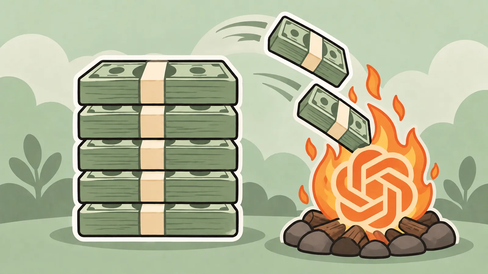Geld wird verbrannt