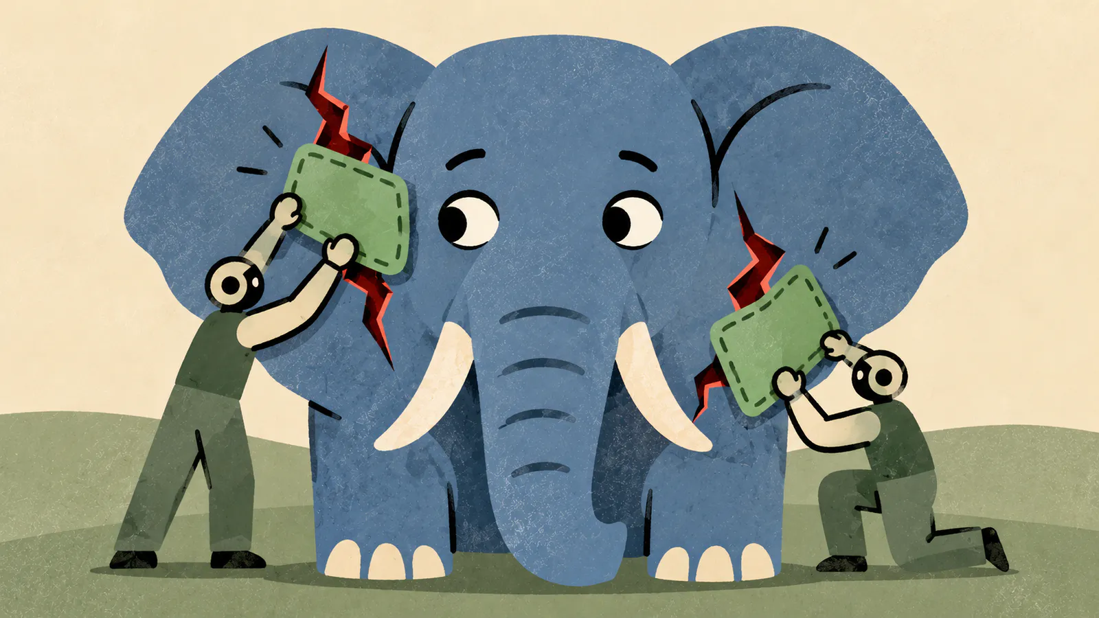 Ein PHP Elefant wird geflickt