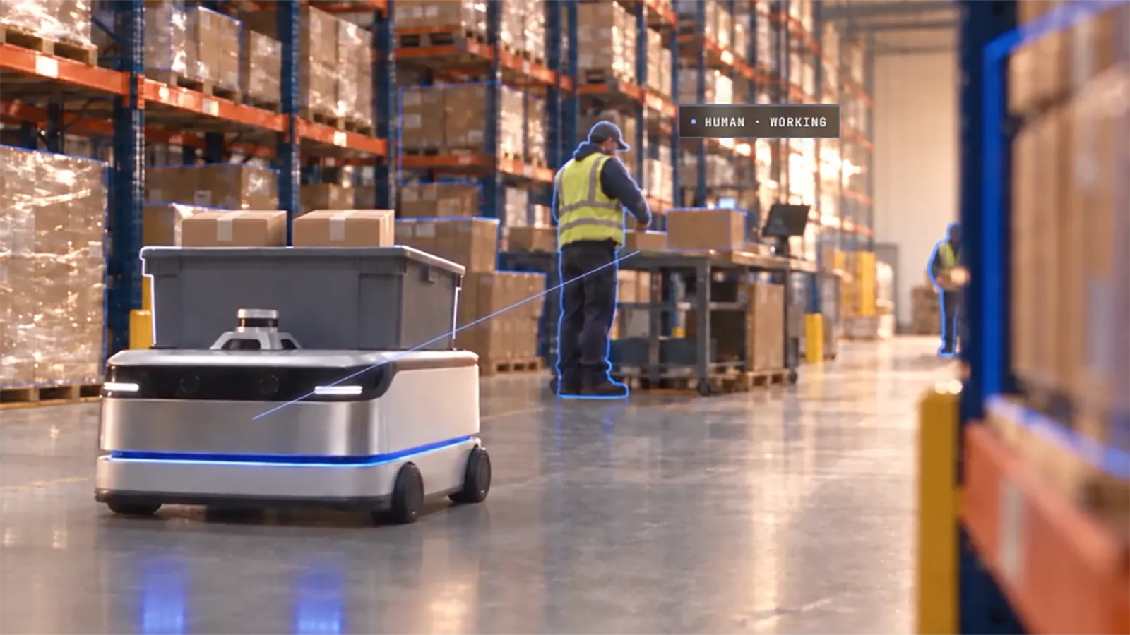 Ein Roboter in der Logistik