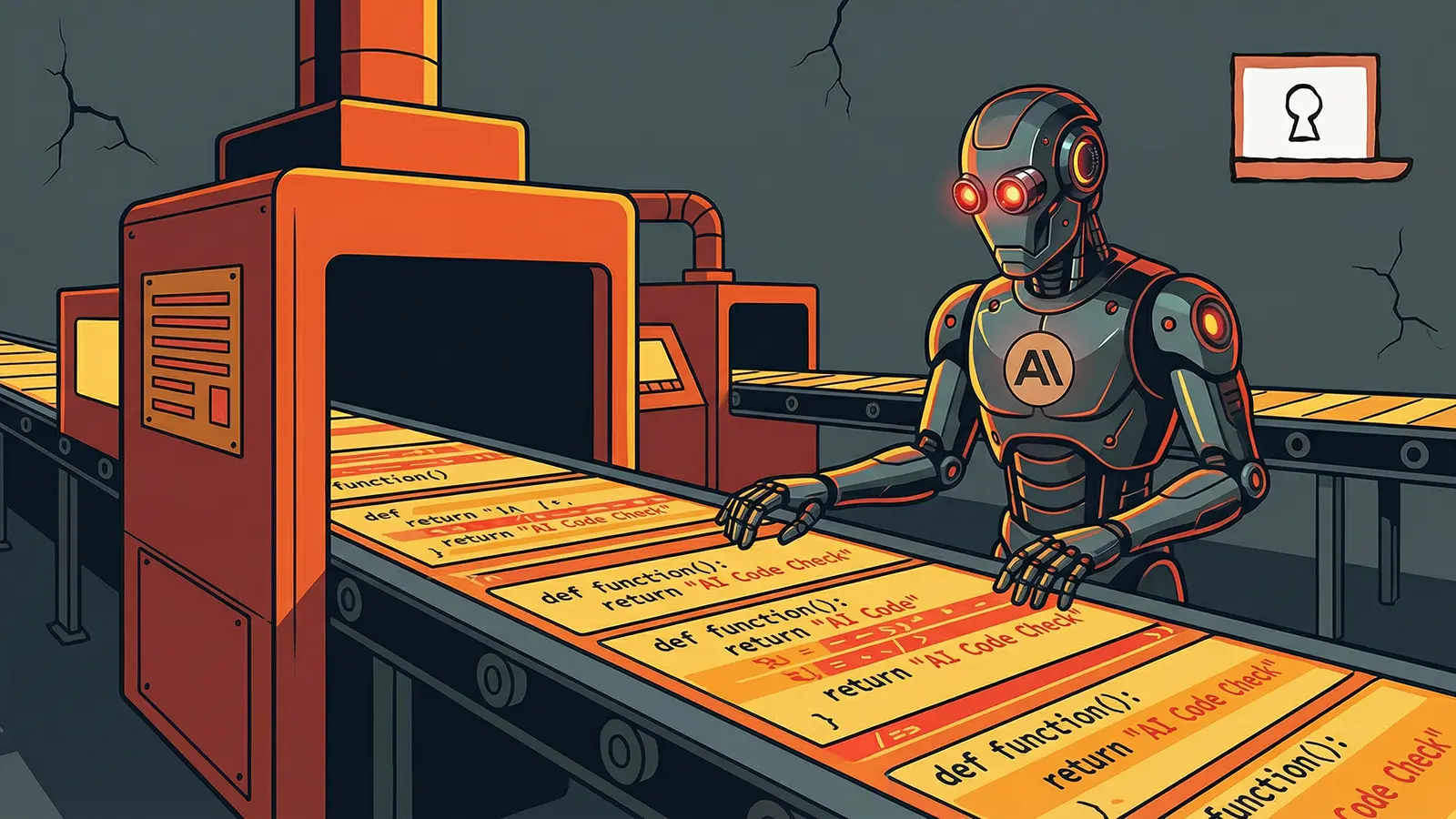 Ein Claude Roboter kontrolliert Code