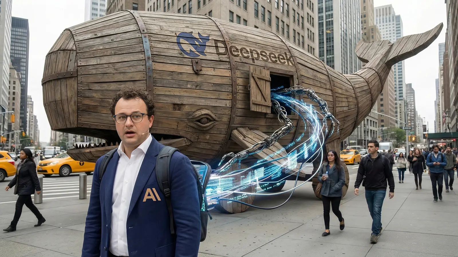 Ein trojanischer Wal stiehlt aus dem Rucksack einer Person