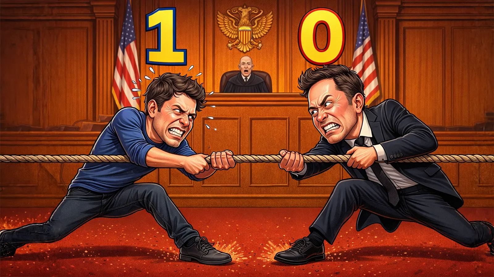 Elon Musk tauziehen mit Sam Altman