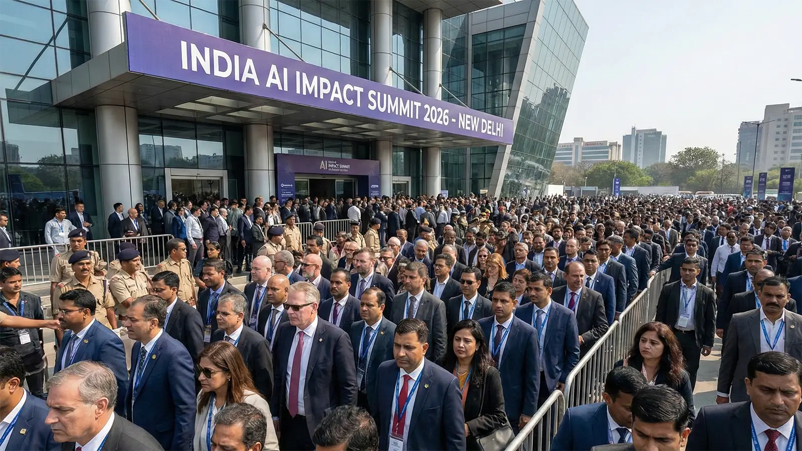 Eingangskontrollen vor dem Kongress