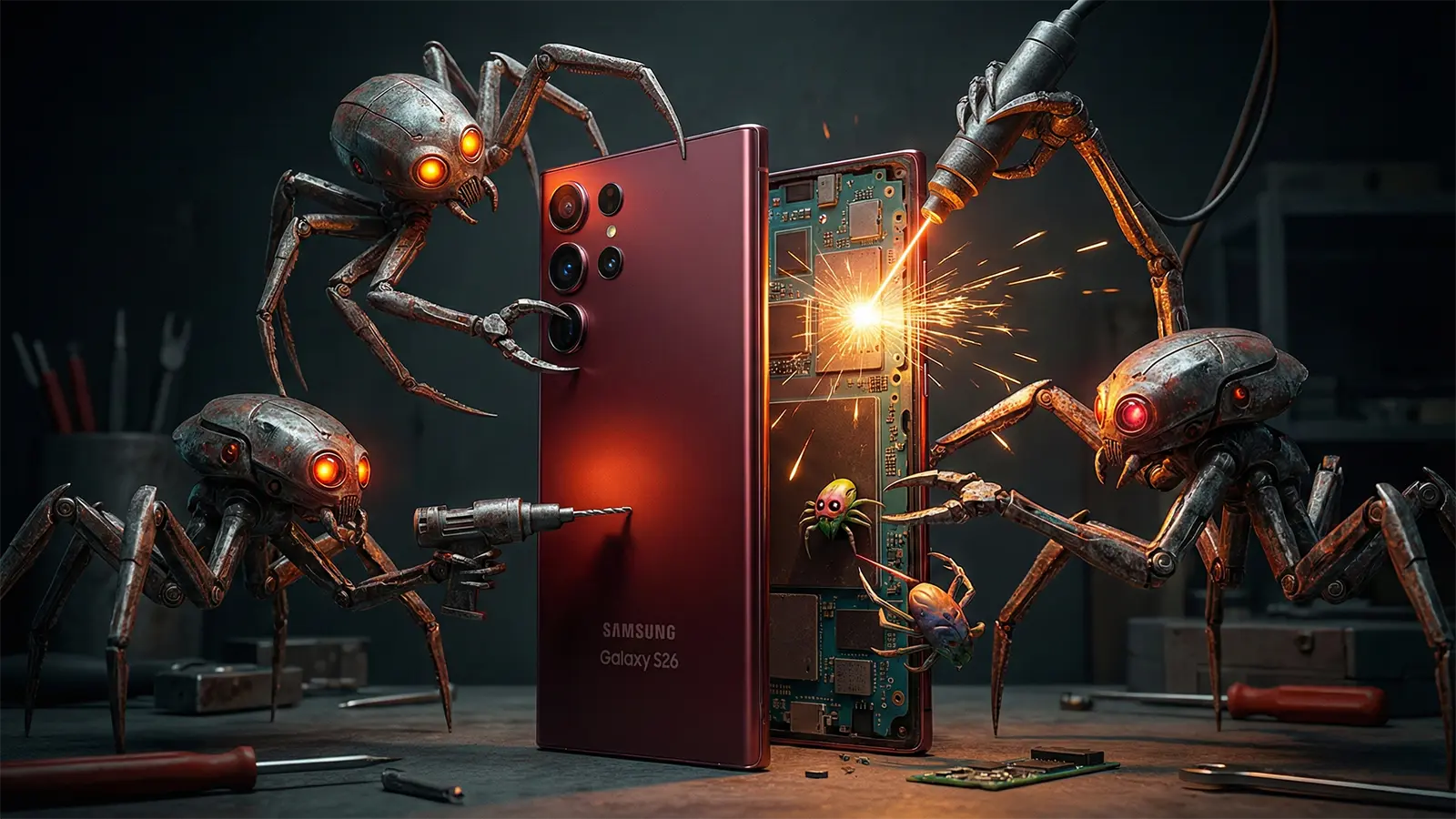 Ein Samsung Smartphone mit Agenten