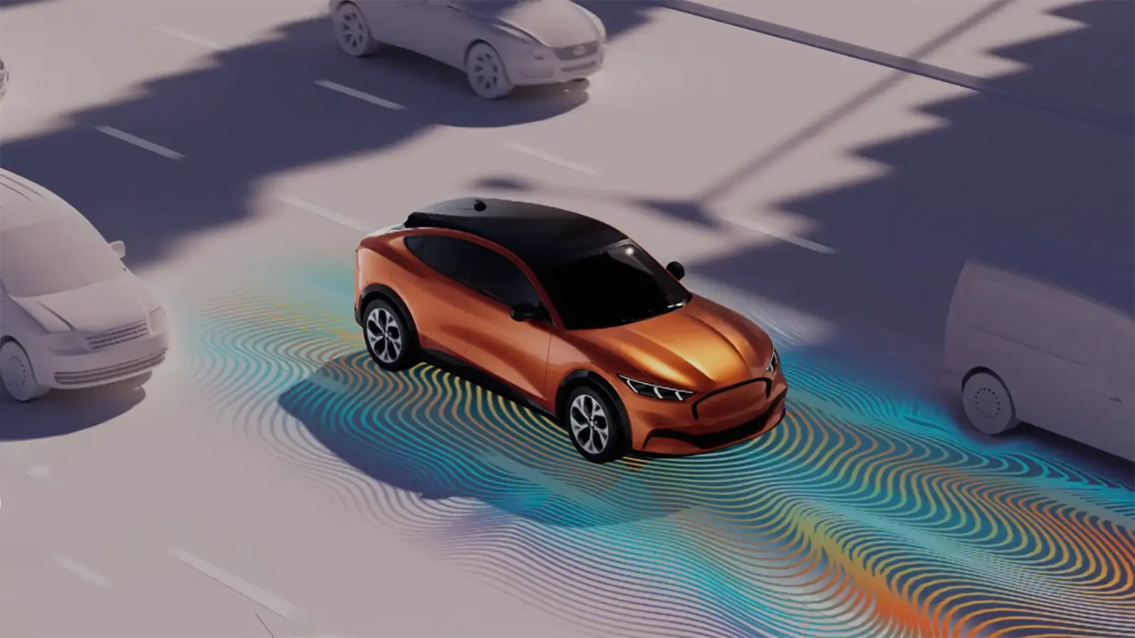 Ein autonomes Auto Infografik