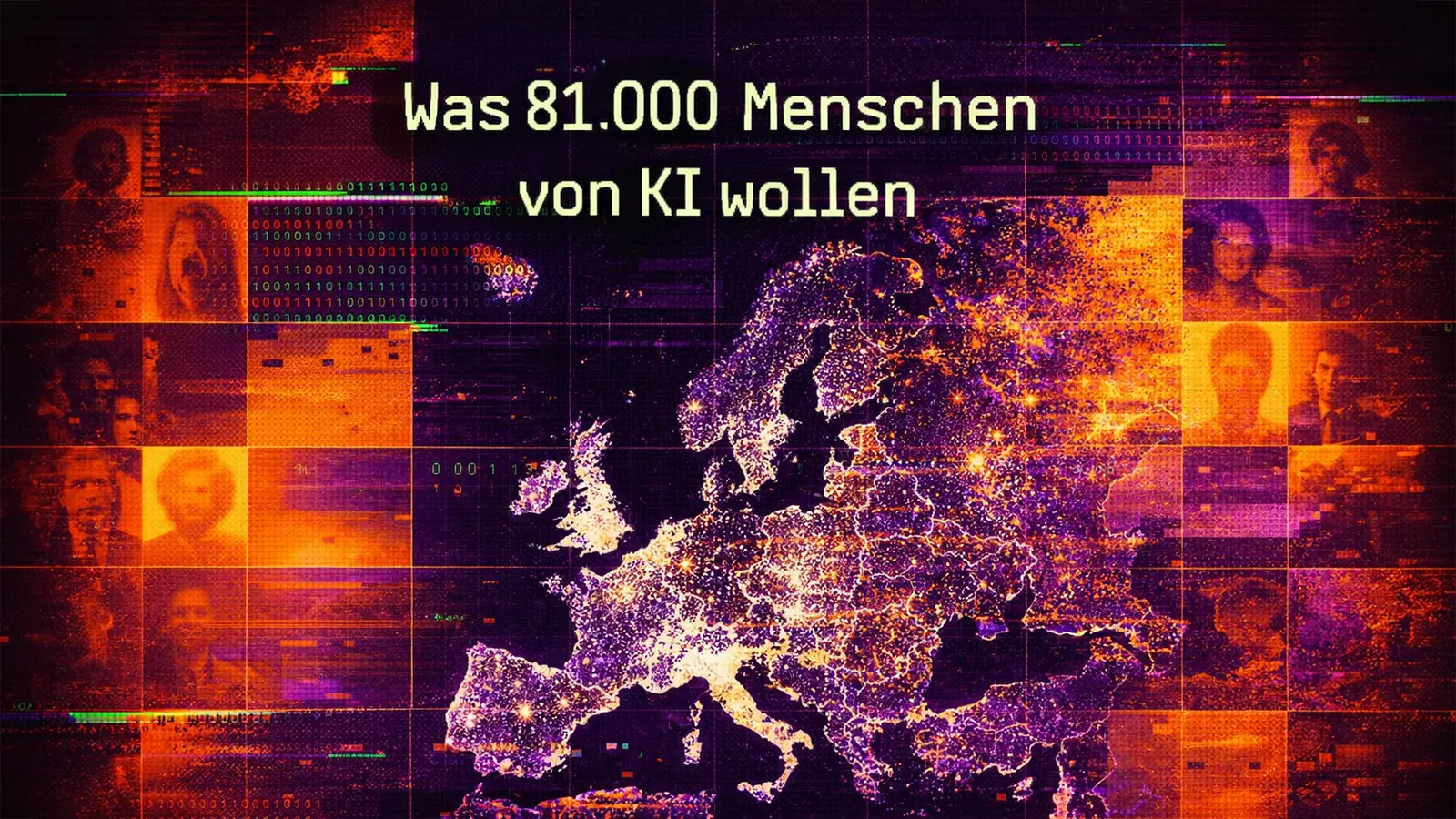 Eine Karte von Europa mit Menschen