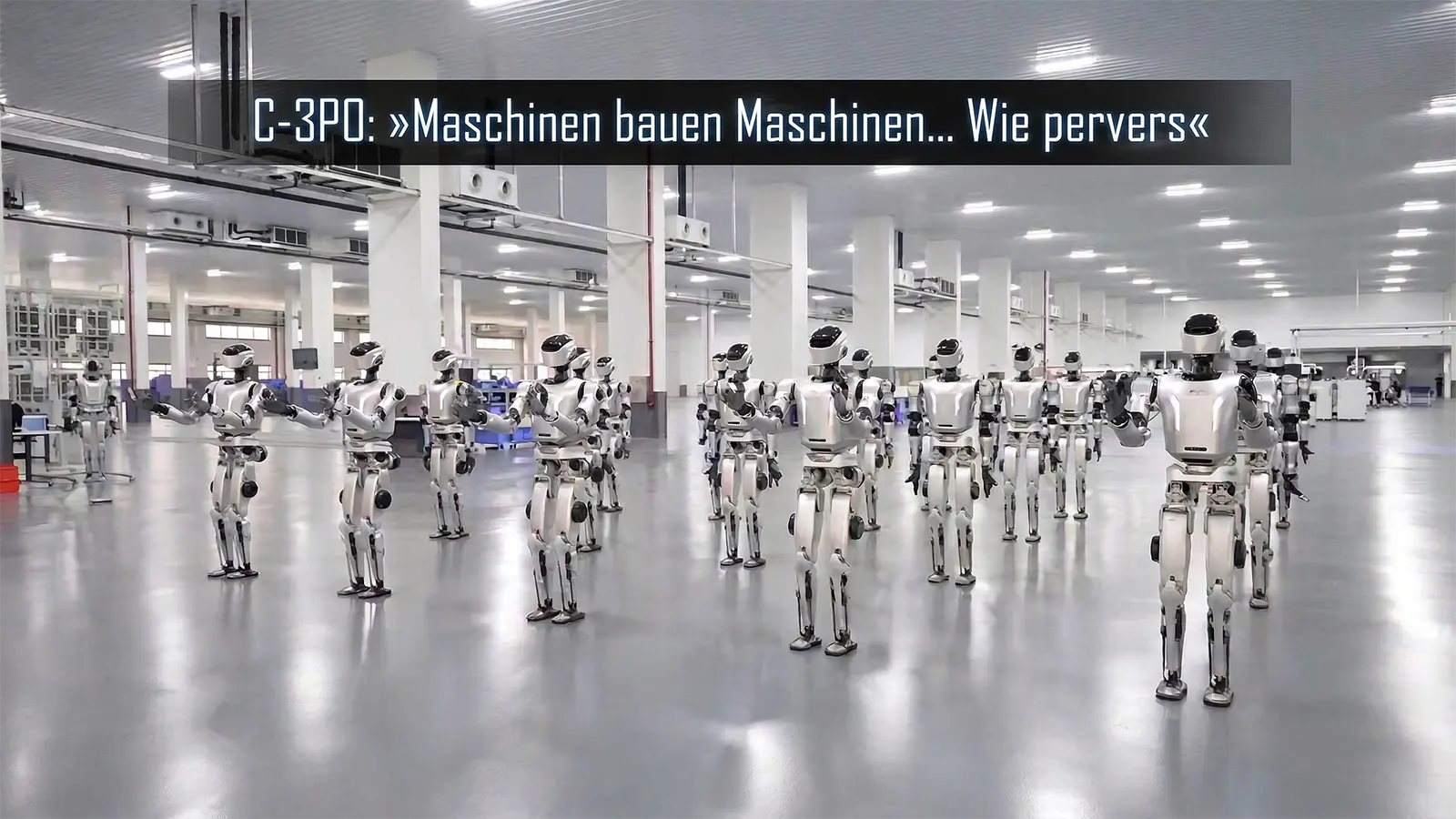 Roboter in einer Produktionshalle