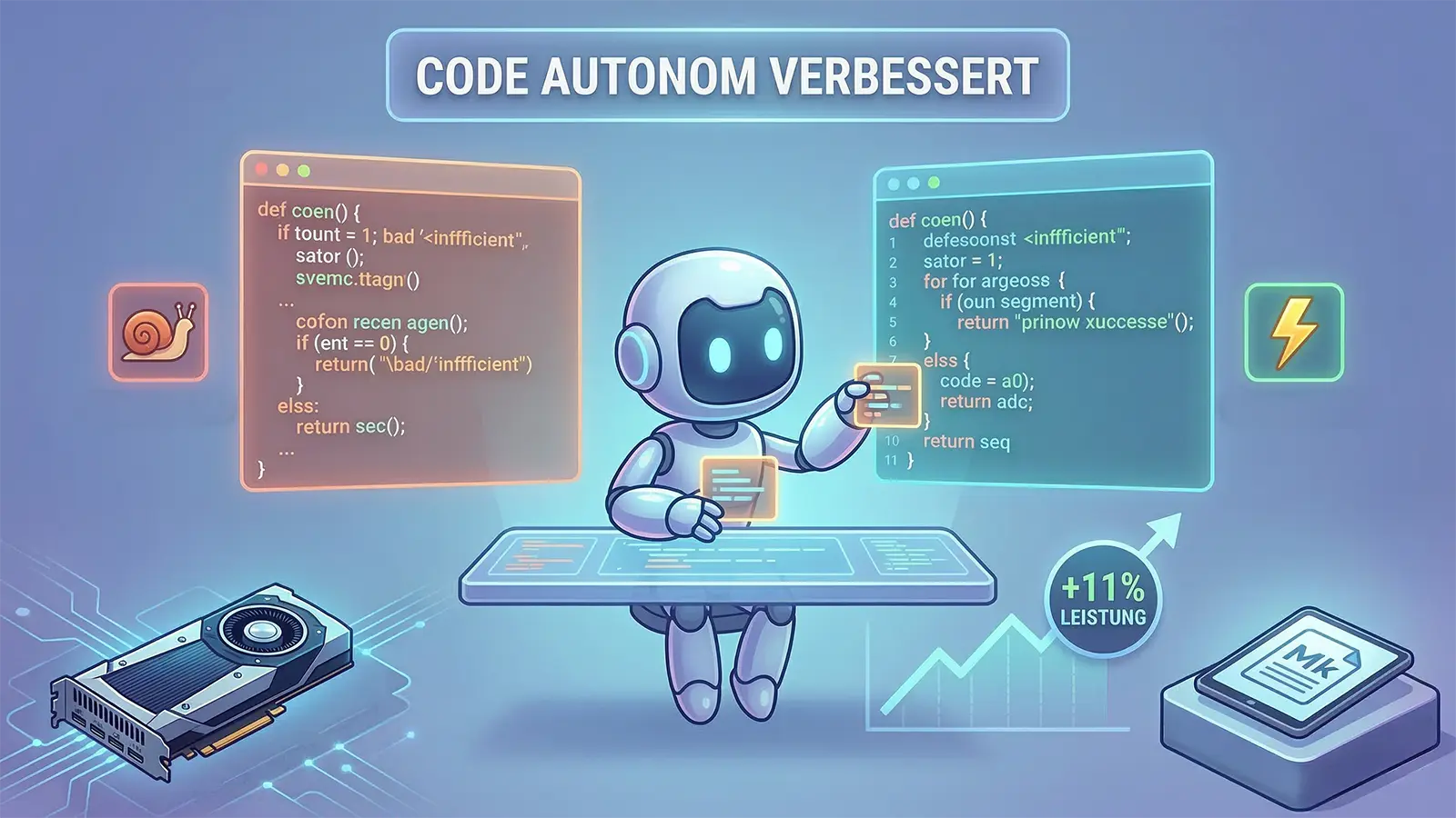 Ein KI-Agent verbessert Code