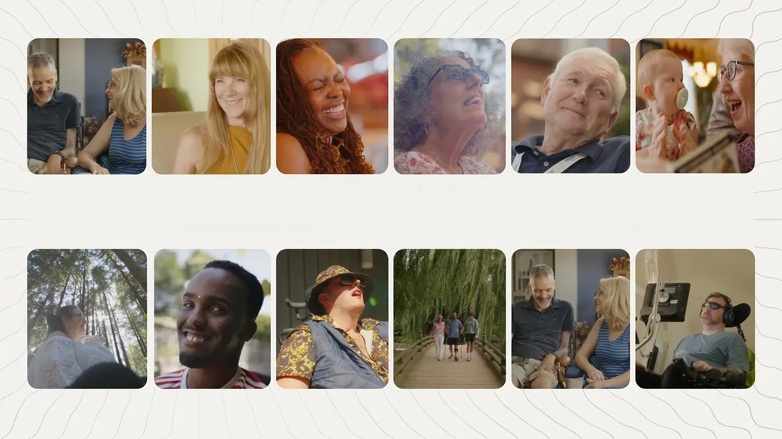 Eine Collage von Menschen