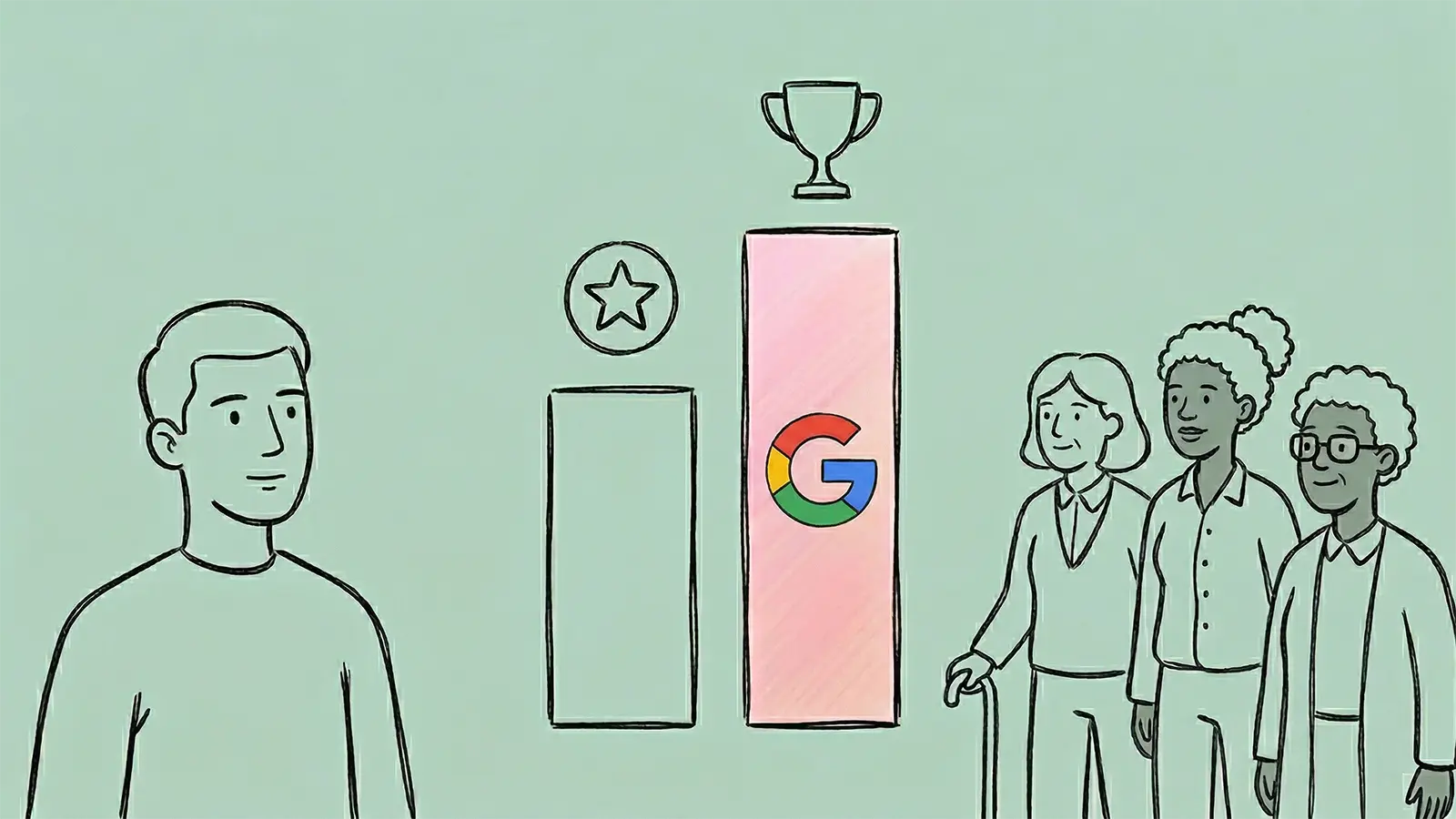 Eine Gruppe bewerten ein KI-Modell