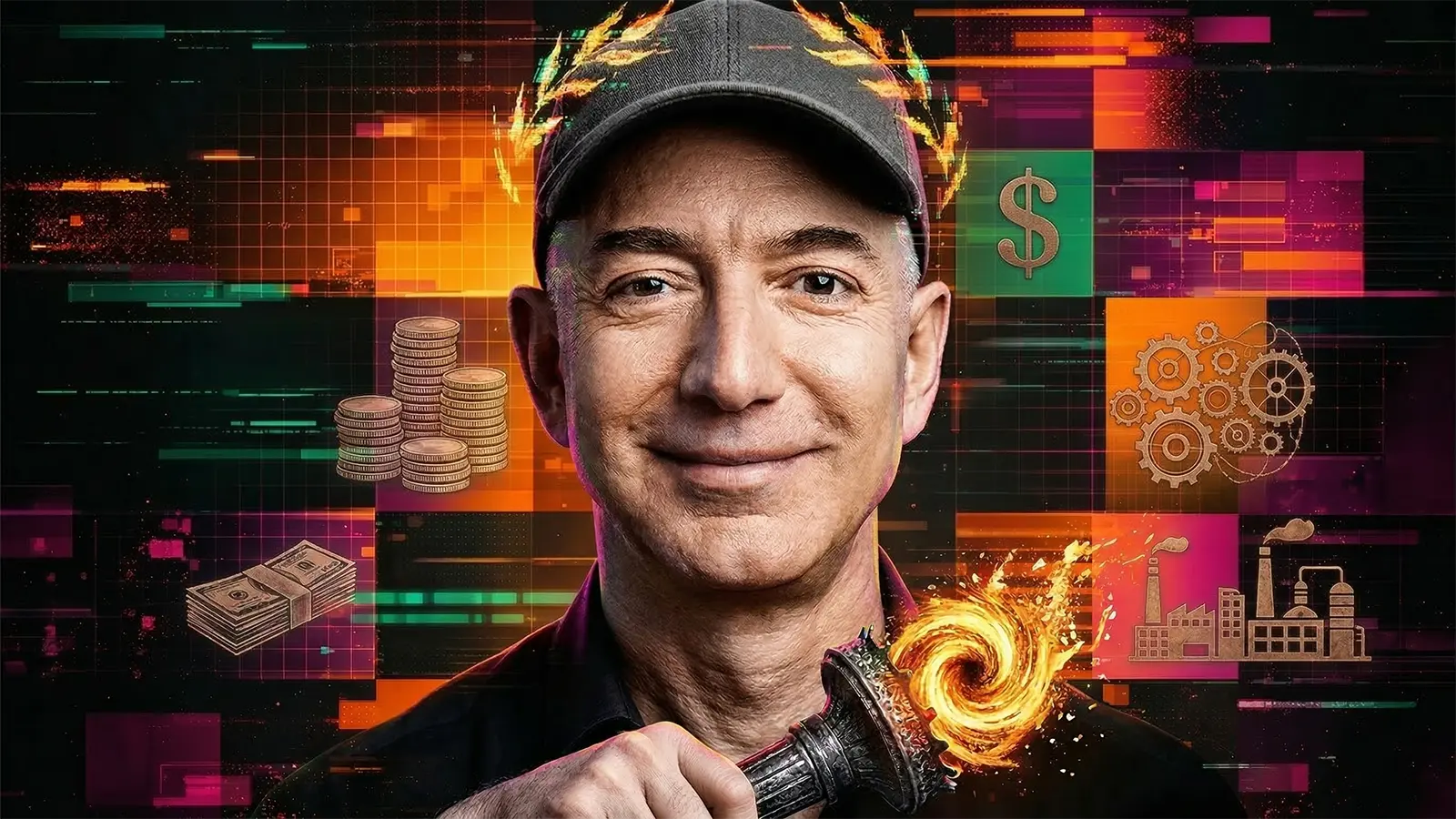 Bezoz verkleidet als Prometheus