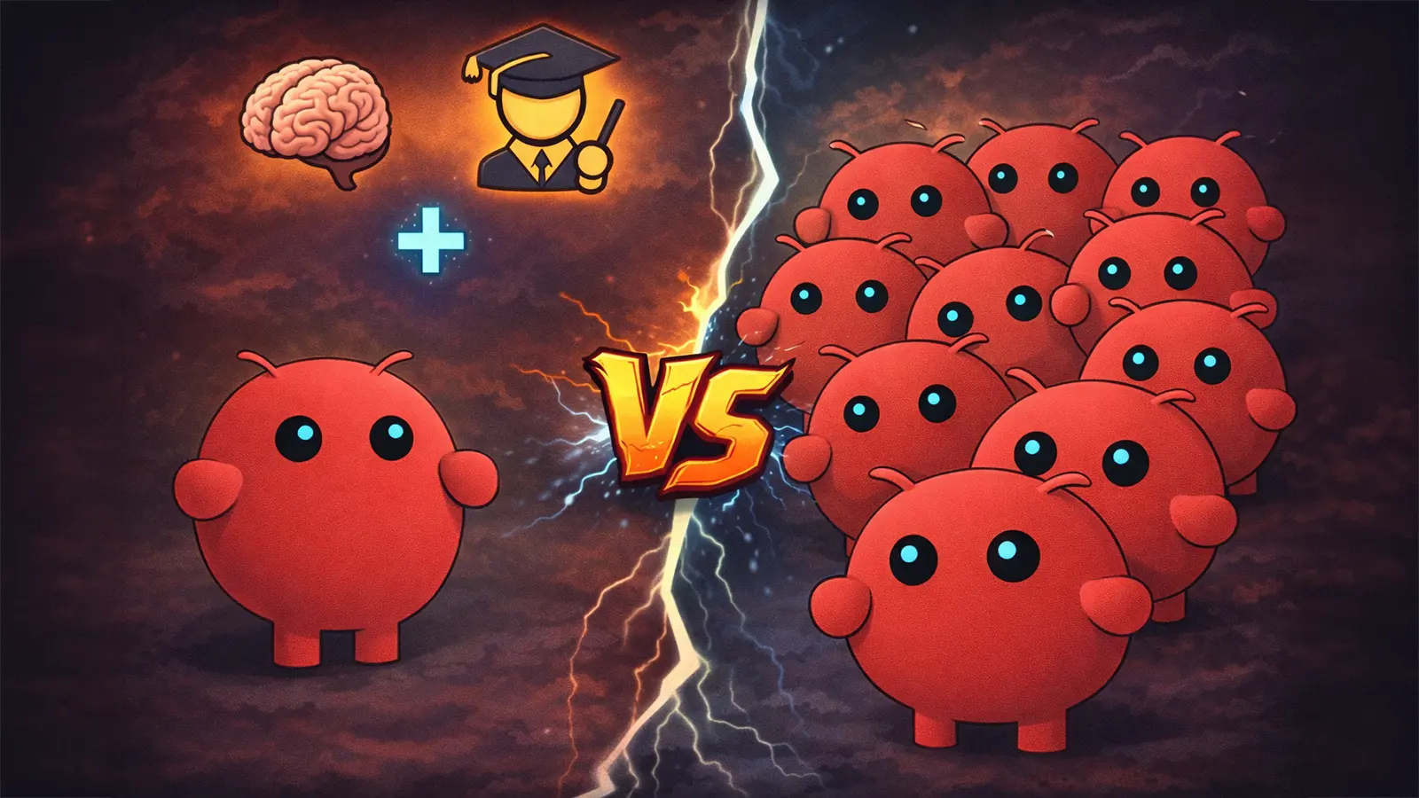 Ein Clawbot vs 10 Clawbots