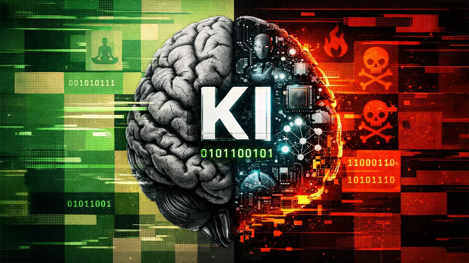 Ein Gehirn zwischen Entspannung und Stress