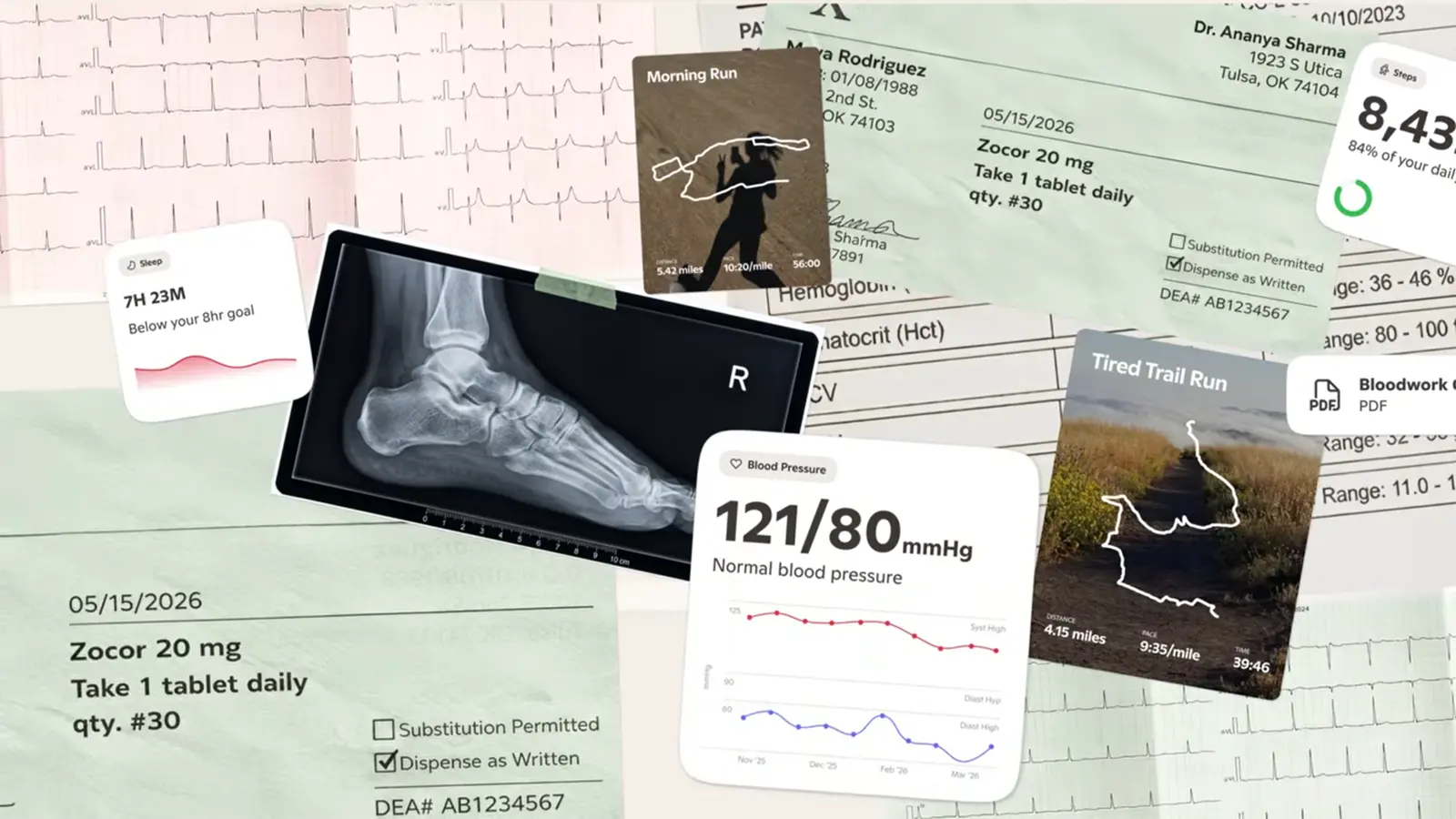 Ein Bild mit Patientenakten