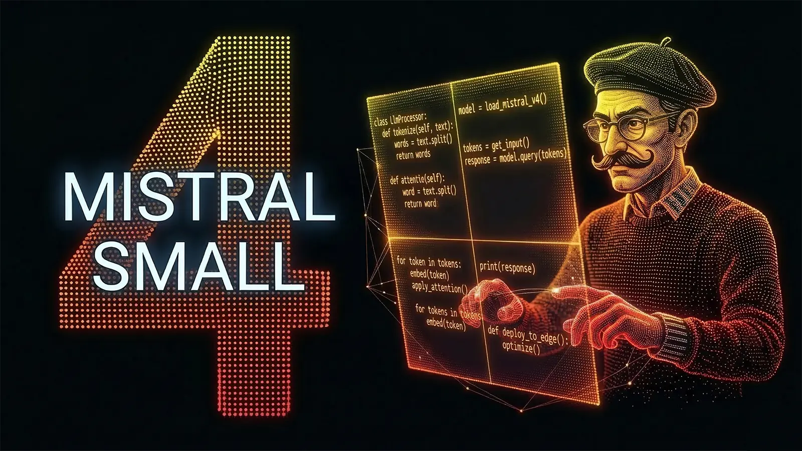 Ein französischer Programmierer bedient Mistral Small 4