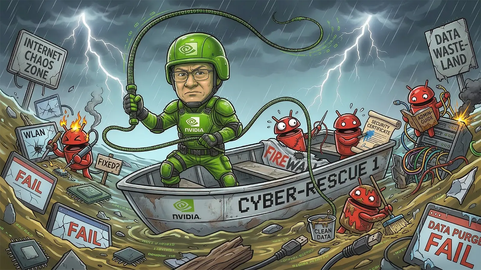 Jensen Huang versucht OpenClaw Bots einzufangen