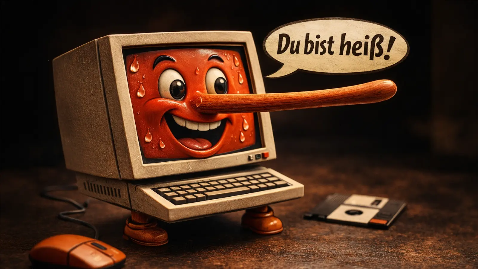 Ein Computer lügt und wird rot