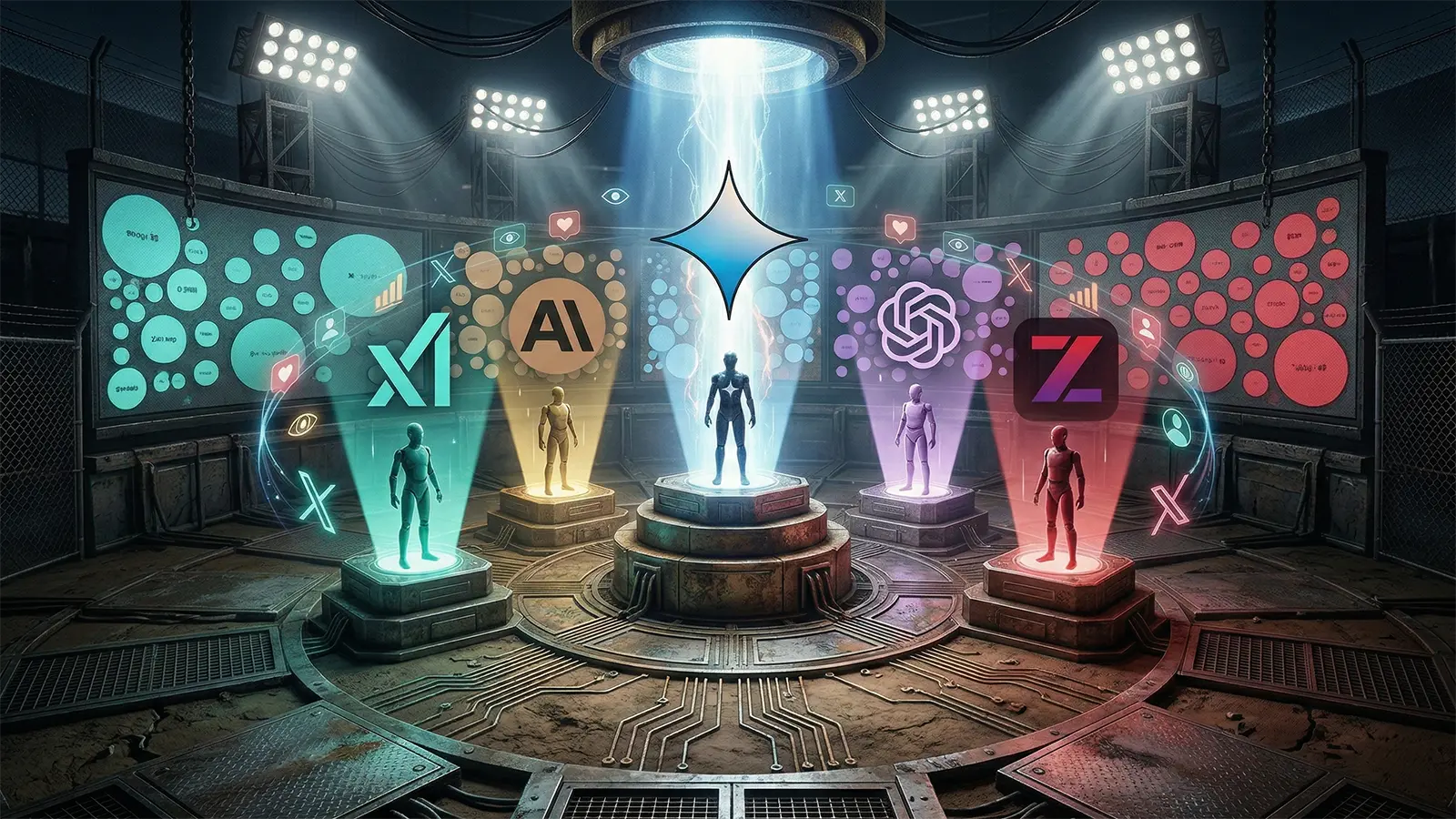 Mehrere KI-Agenten arbeiten auf Twitter