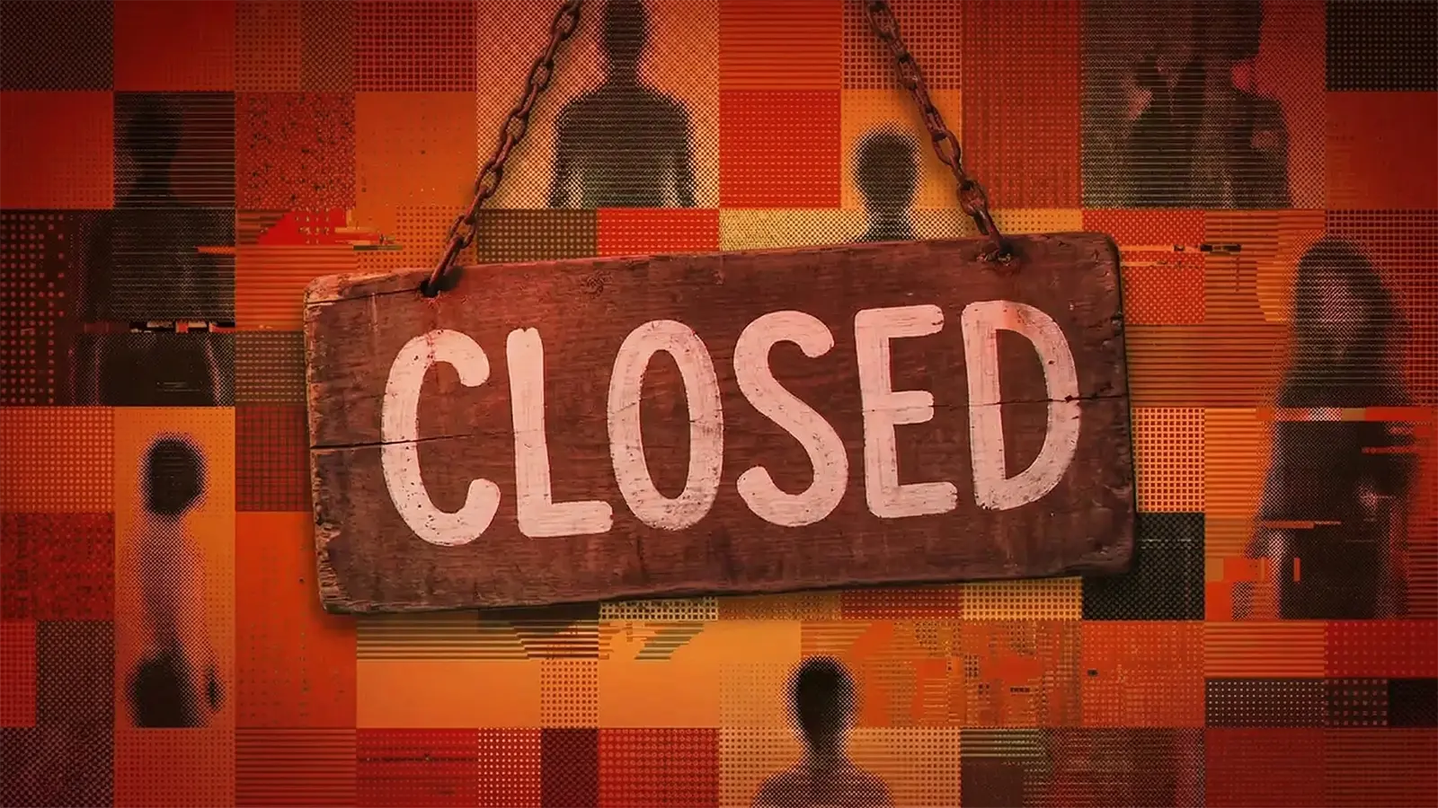 Ein Schild wo Closed draufsteht