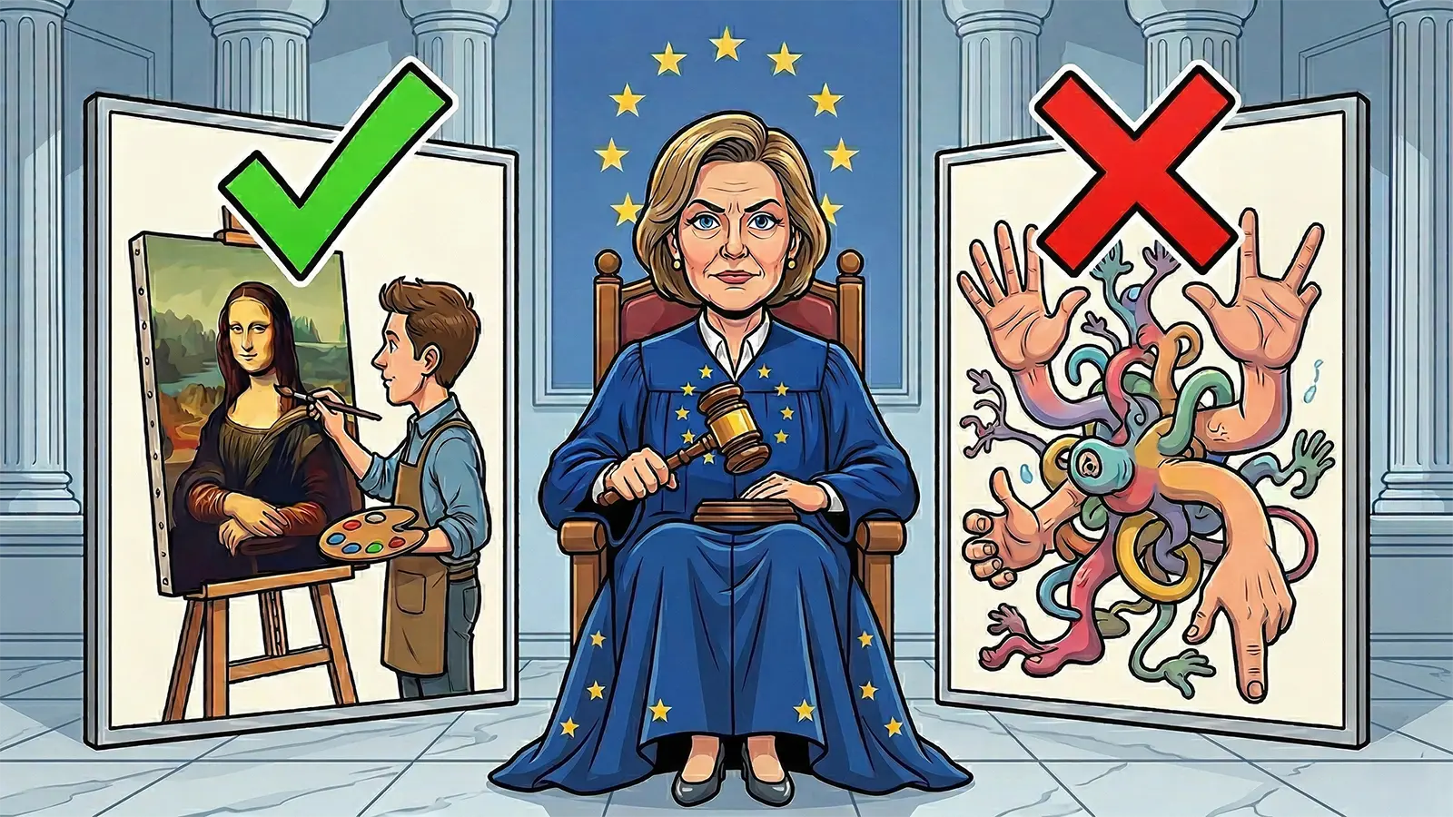 EU, echte Bilder und KI Bilder