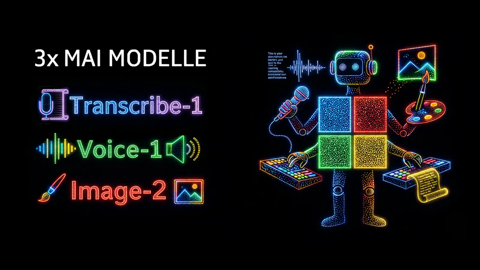 Ein Microsoft Roboter mit 3 neuen Modellen