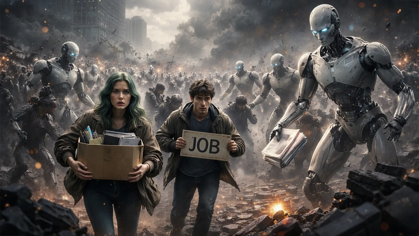 Gen Z Jugendliche kämpfen gegen KI