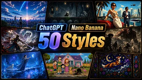 50 Bilder Styles für ChatGPT und Nano Banana