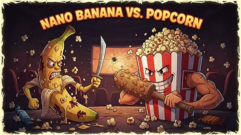 Popcorn zerstört Nano Banana