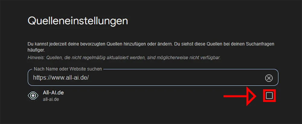 Google News Quellen