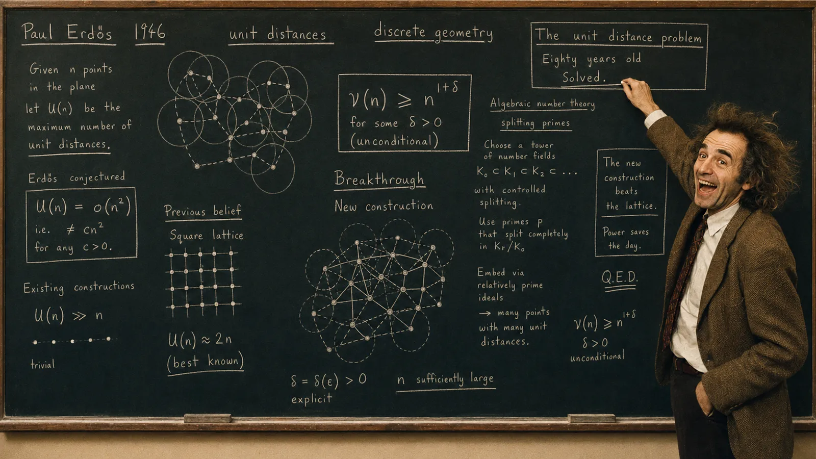 Professor löst eine Mathe Aufgabe