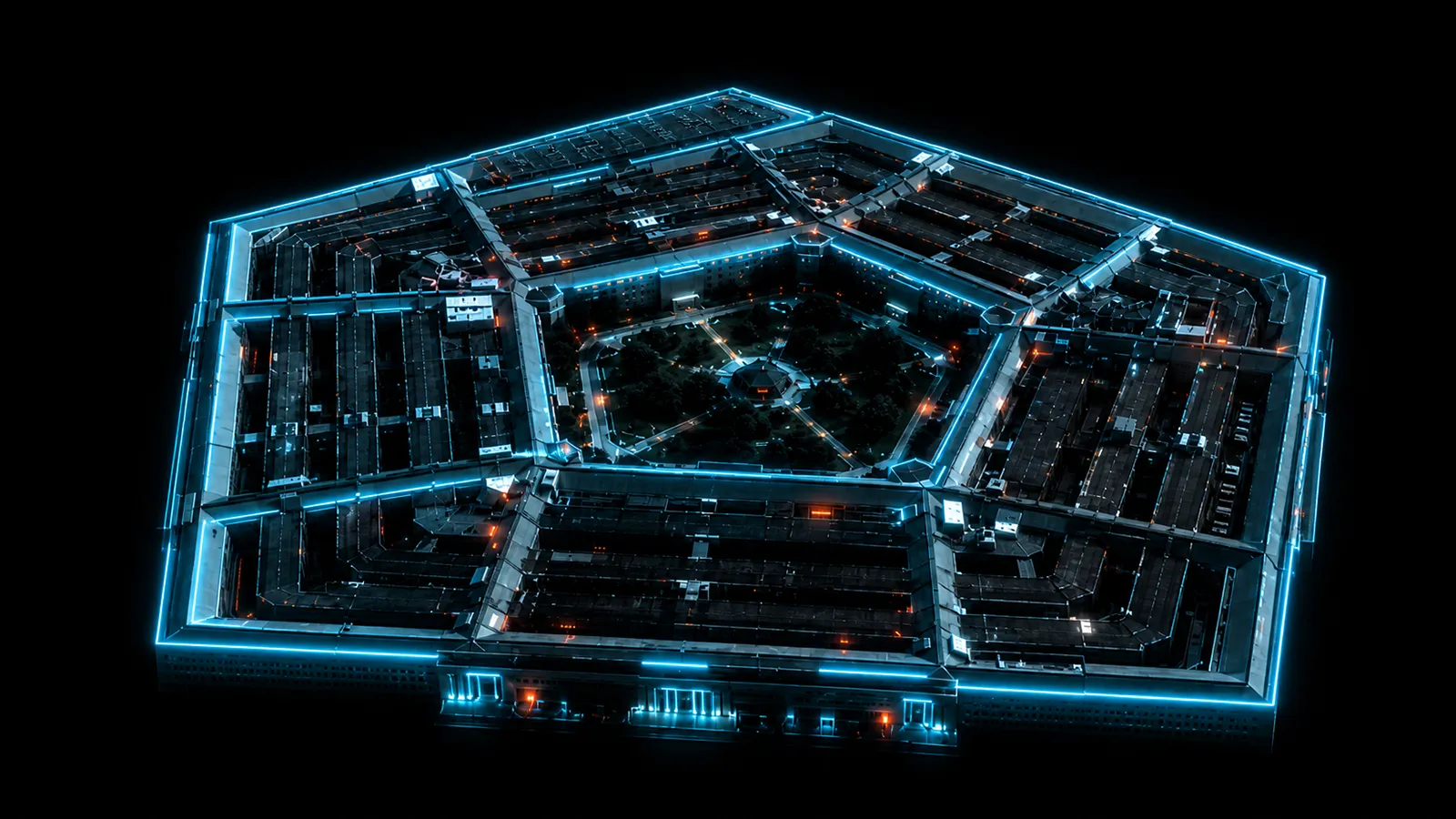 Das Pentagon im blue Stil