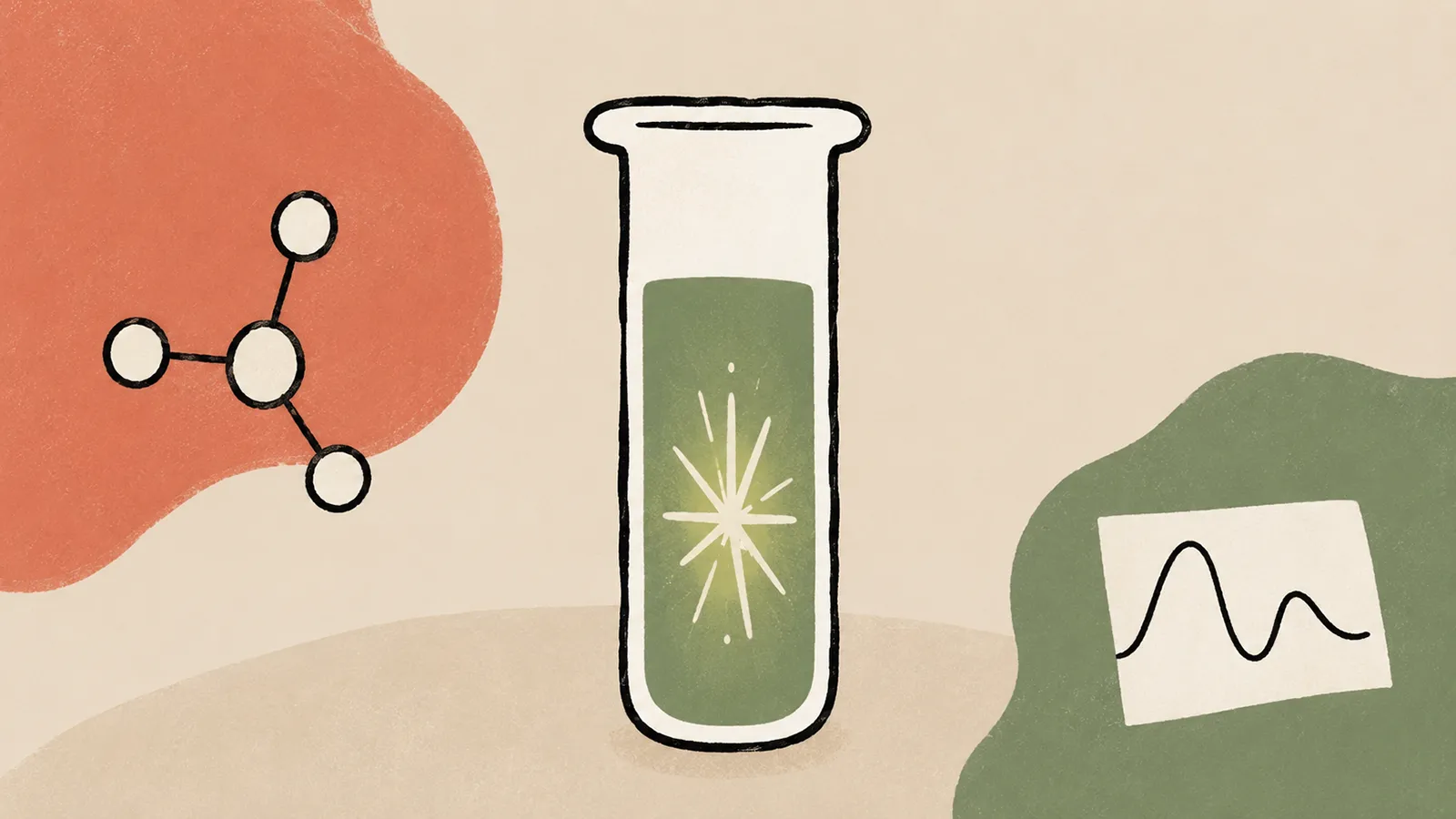 Ein Reagenzglas in der Chemie