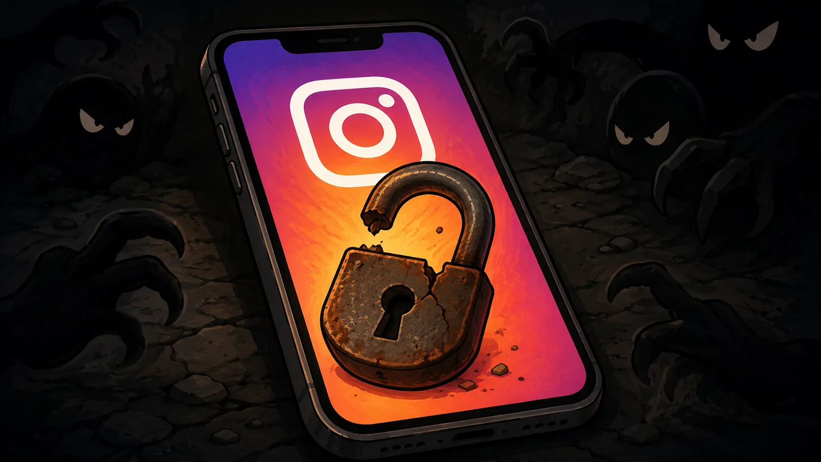 Instagram auf Smartphone gebrochen