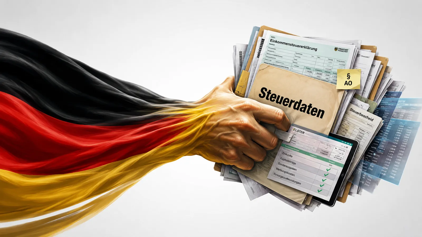 Deutsche Flagge greift Finanzamt