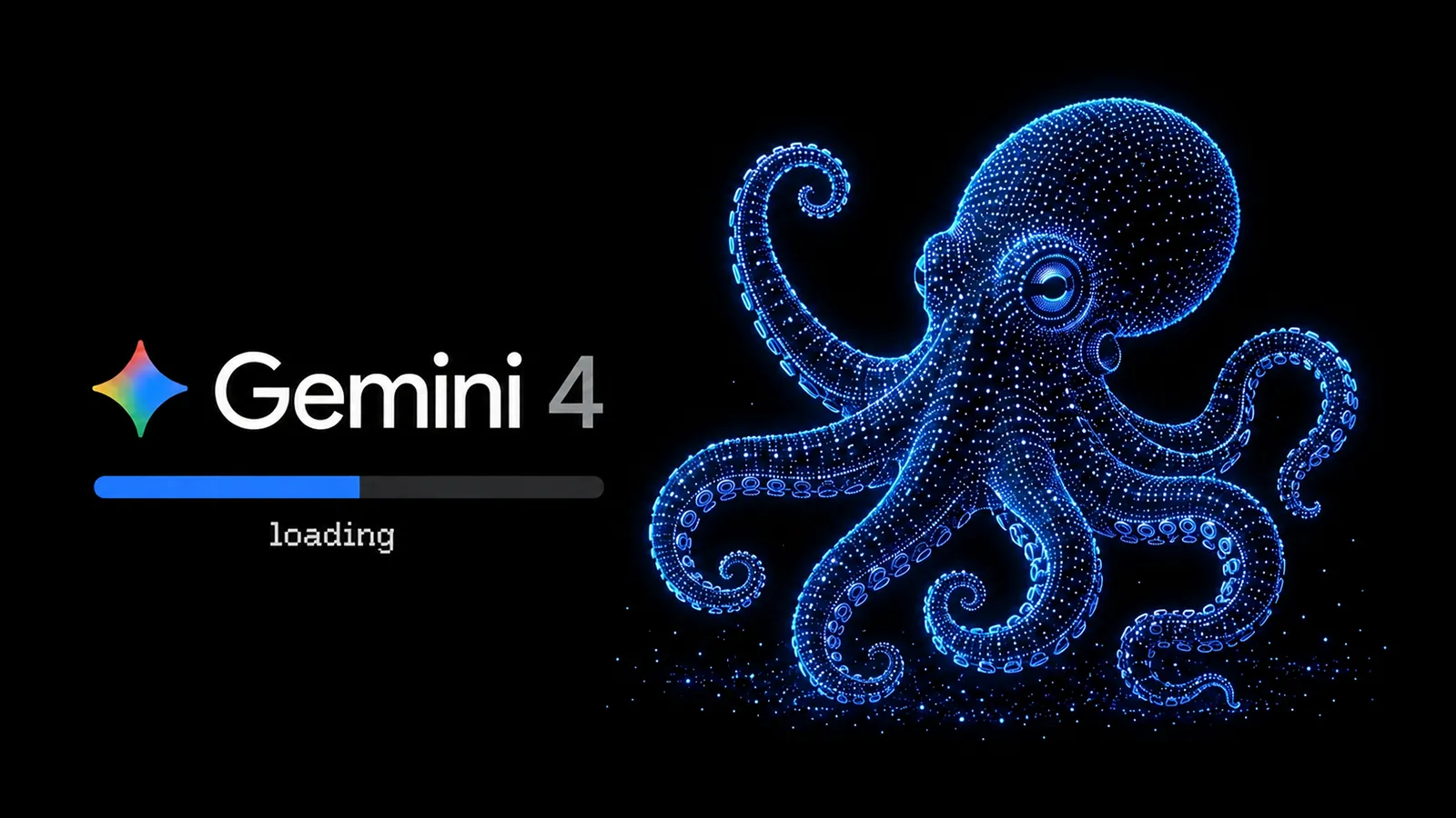 Eine Krake mit Gemini 4 Schriftzug