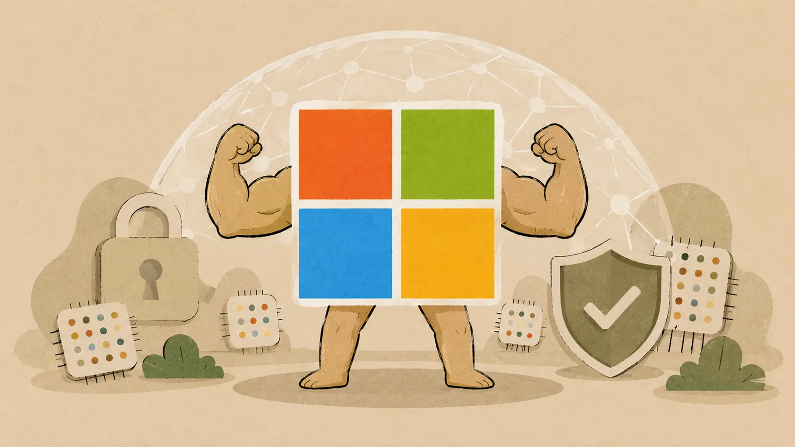 Ein starkes Microsoft Logo