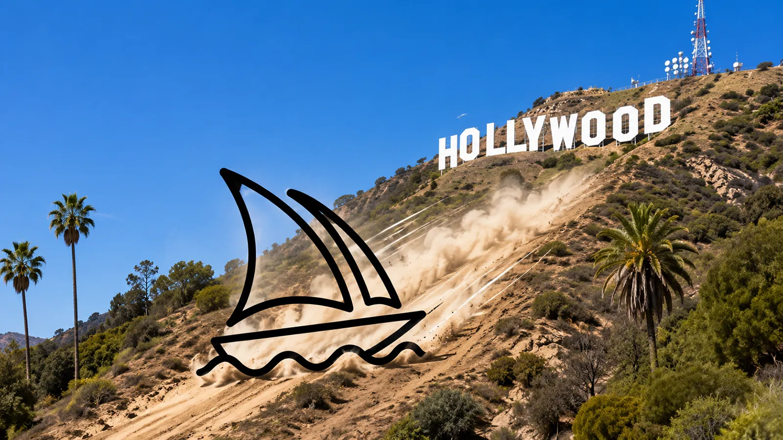 Midjourney Segelschiff in Hollywood