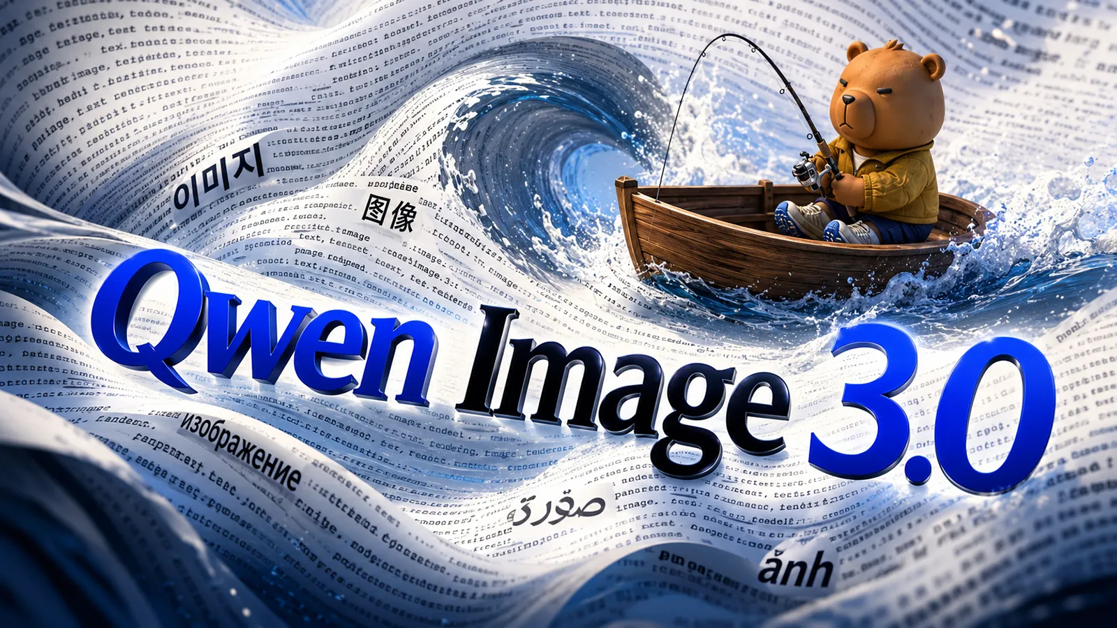 Ein Qwen Bär angelt