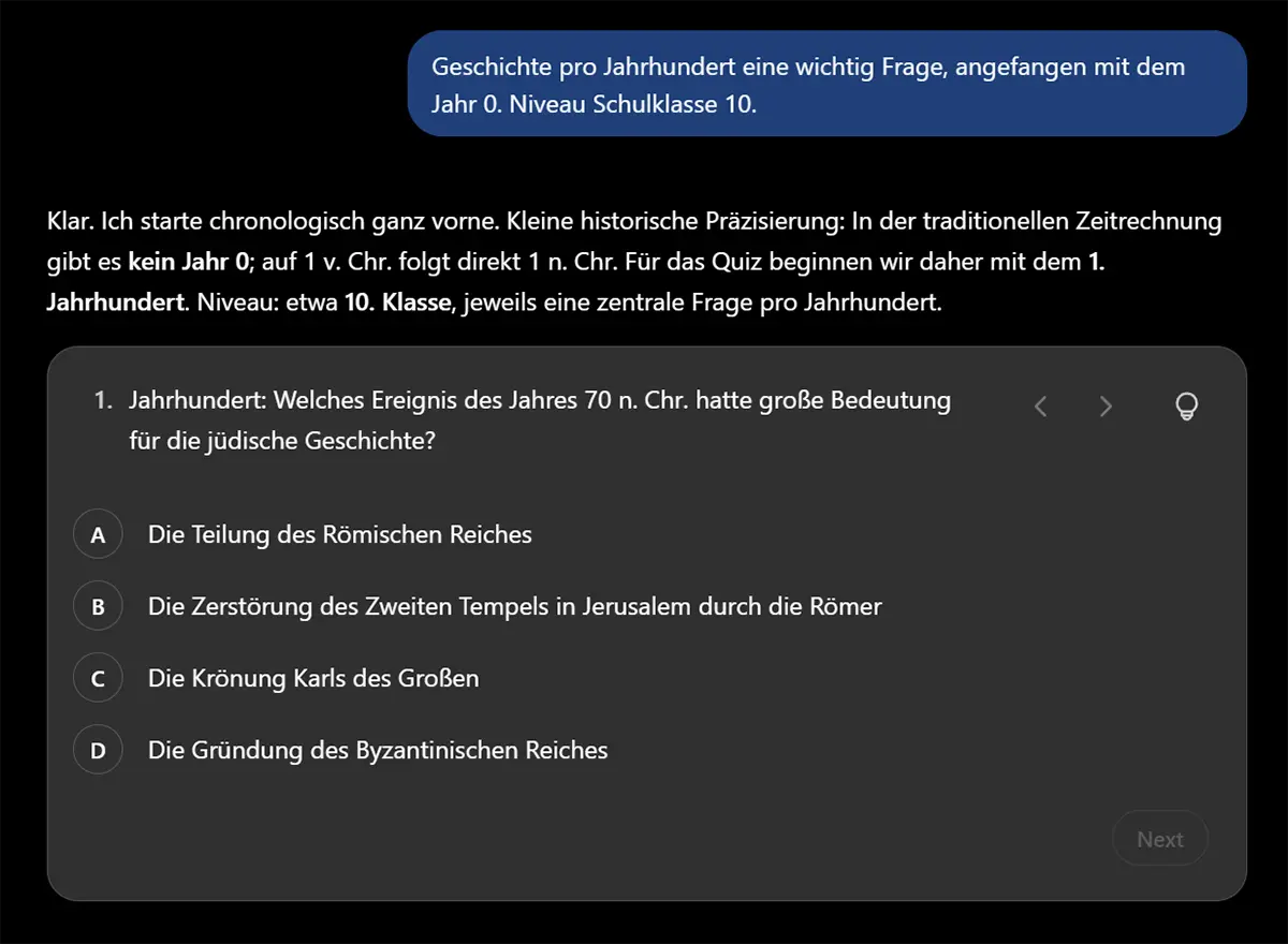 Ein ChatGPT Quiz