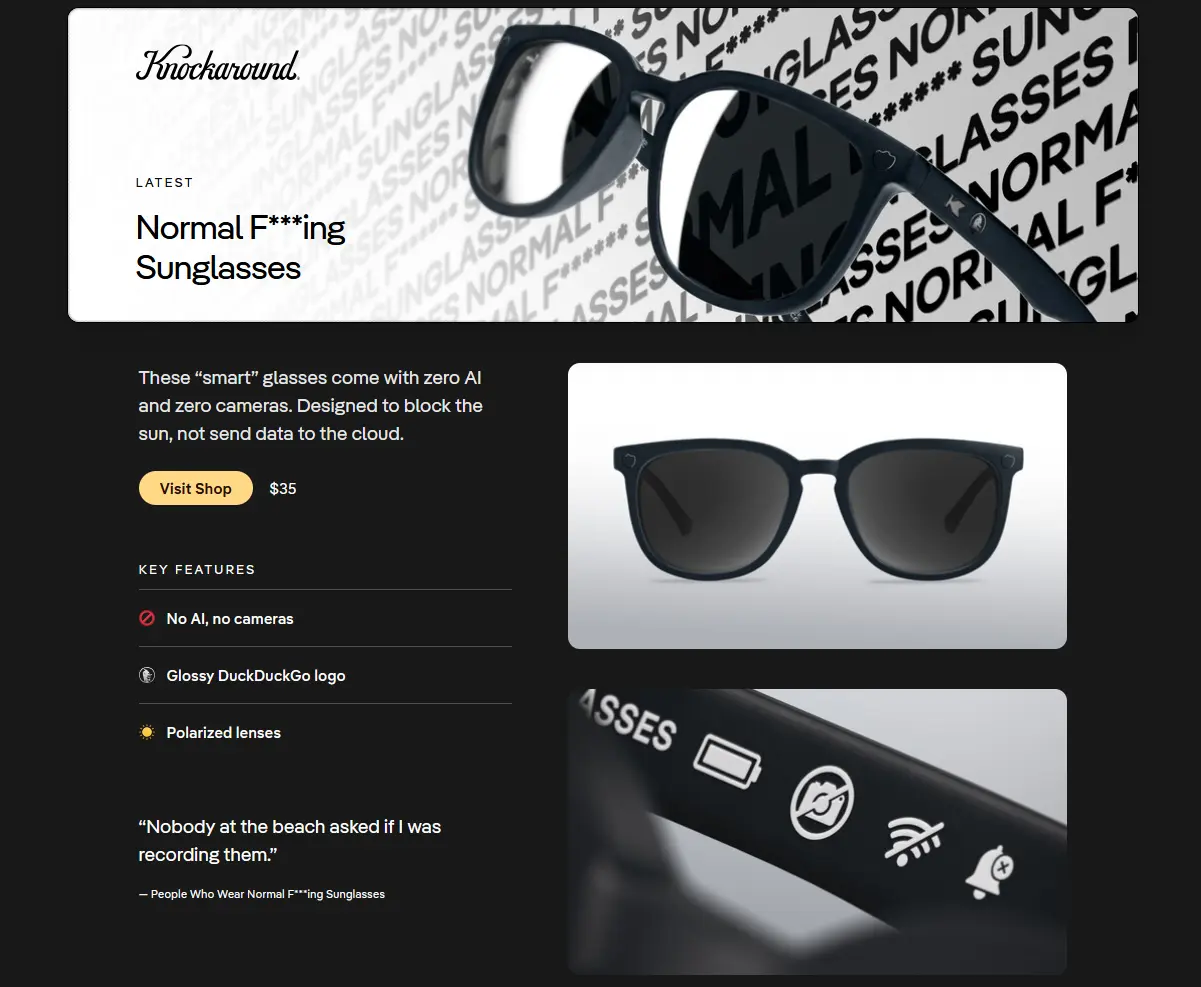 Smart Glasses von DuckDuckGo