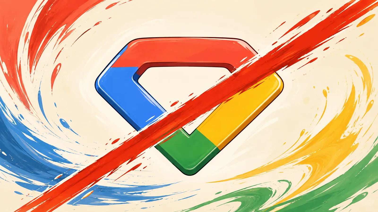 Google Gem wird durchgestrichen