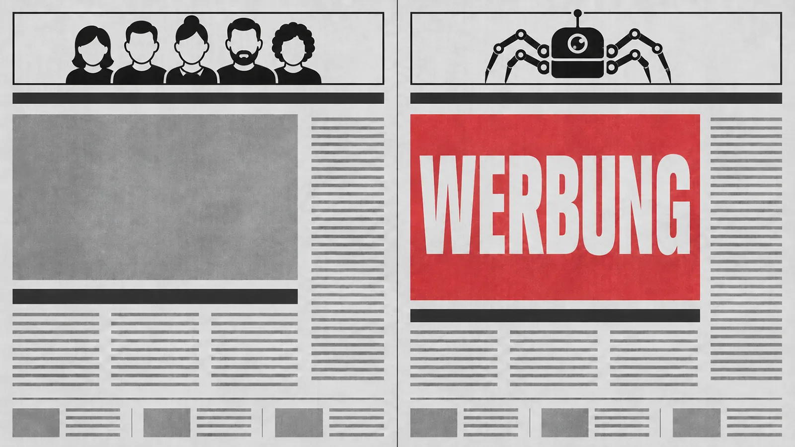 Eine Zeitung mit zwei Seiten
