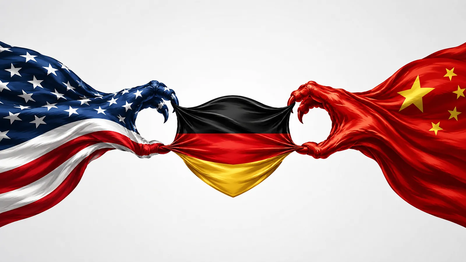 An der Deutschlandflagge wird gezerrt