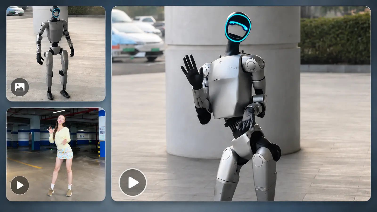 Ein Roboter wird animiert durch ein Video