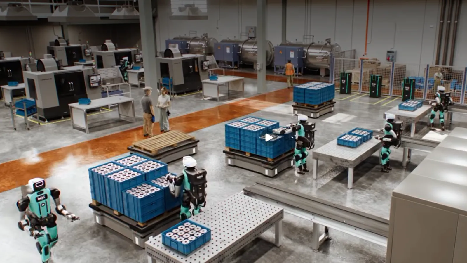 Roboter in einer Fabrik