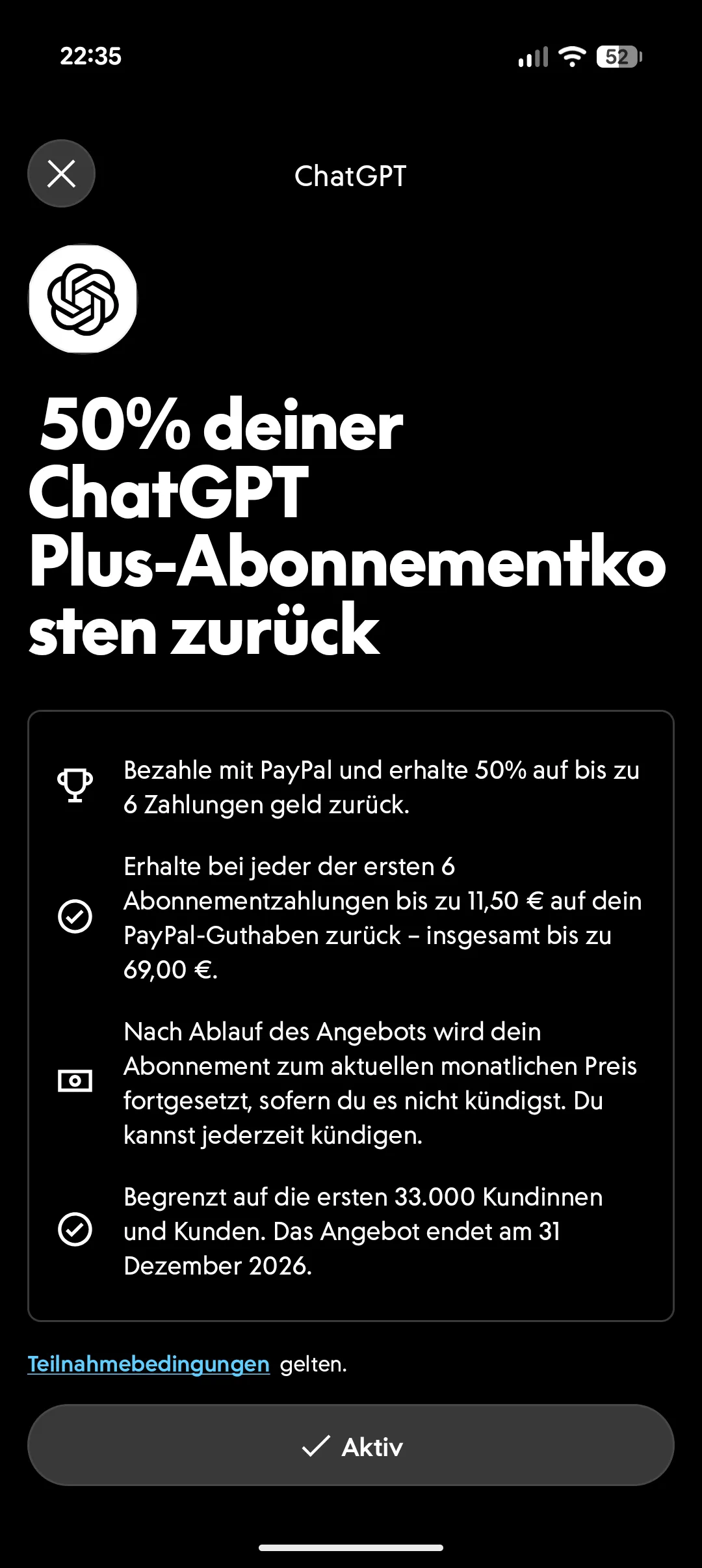 Paypal Angebot 2