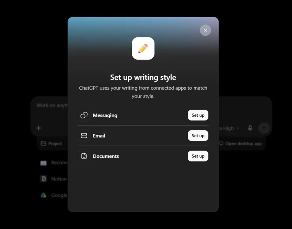 Bild von Writing in ChatGPT